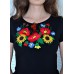 Embroidered t-shirt "Colours of Grassland" black